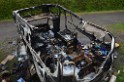 Wohnmobil ausgebrannt Koeln Porz Linder Mauspfad P111